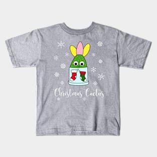 Christmas Cactus - Hybrid Cactus In Christmas Themed Pot Kids T-Shirt